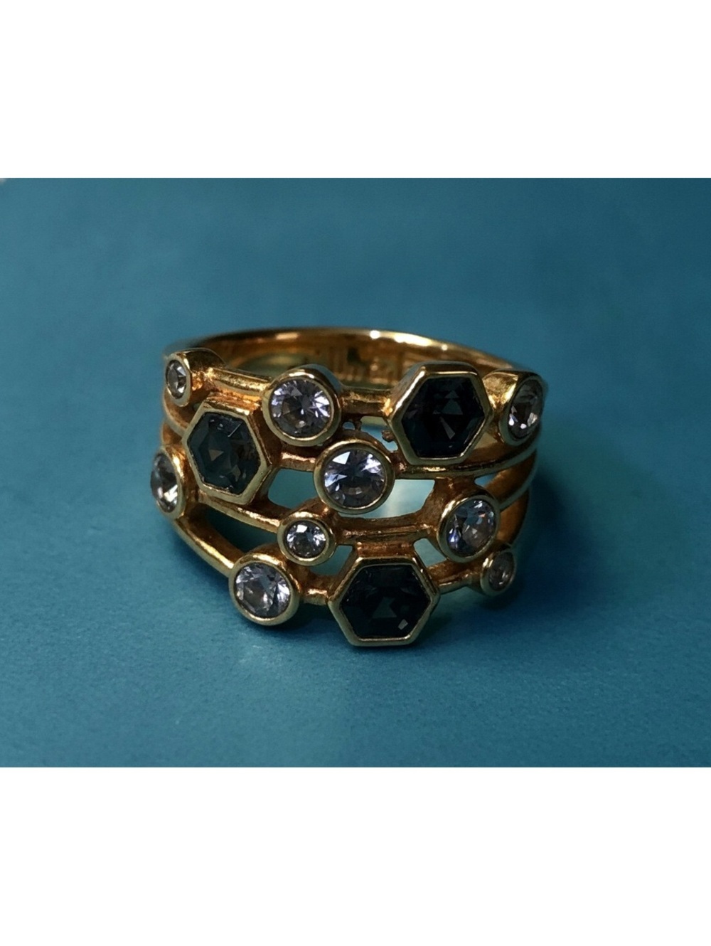 Stella & Dot Aurora / Hexagon Statement Stack Ring